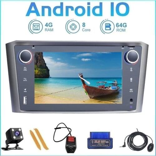 ZLTOOPAI Radio For Toyota Avensis T25 Multimedia Car Player GPS Navigation Auto Radio 4GB RAM +64GB ROM 8 Core Android 10.0