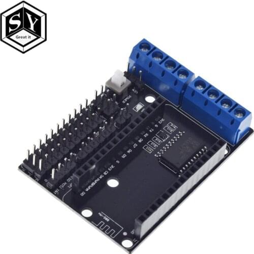 1PCS Great ITNodeMCU Motor Shield Board L293D for ESP-12E from ESP8266 esp 12E diy rc toy wifi rc smart car remote control NodeM