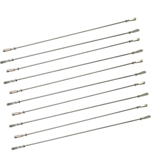 10pcs M2/M3 Stainless Steel Push Rod+Bilateral Clevis&Coupler Steering Chuck Servo Linkage Connecting Rod for RC Boat Parts