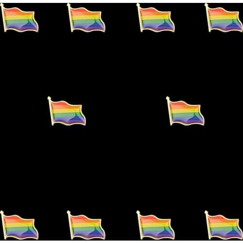 10PCS Fashion Rainbow Enamel Pin Brooches For Women Cartoon Creative Metal Lapel Pins Hat Badge Collar Jewelry Accessories