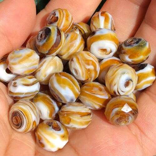 12mm Large Murano Coffee White Stripe Lampwork Crystal Glass Faceted Rondelle Beads For Jewelry Making Diy Bracelet Accessories