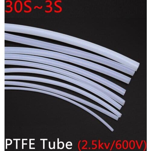 18S 1.07mm x 1.87mm PTFE Tube F46 Insulated Capillary Heat Protector Transmit Hose Rigid Temperature Corrosion Resistance 600V
