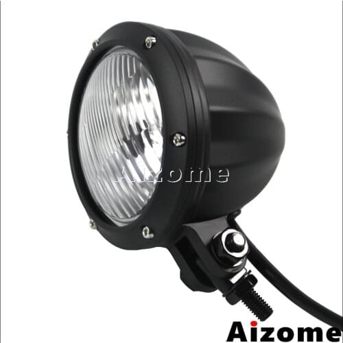 4.5" Retro Headlamp Motorcycle H4 Headlight 55/60W Vintage Old School Front Headlight For Harley Honda Yamaha Cruiser Cafe Racer