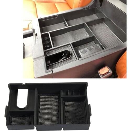 Car Central Armrest Seat Storage Organizer Trays Black Hidden Drawer Box Suitable for Tundra 2007-19 Interior Accessorie QW