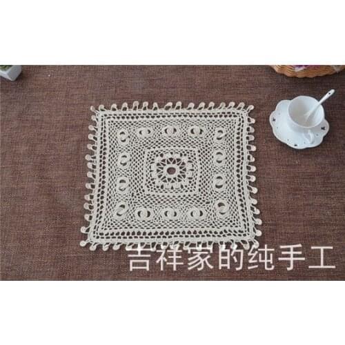 Free shipping 2015 fashion crochet sofa cover phone towel for home decor table plate pad sofa armrest towel with flowers