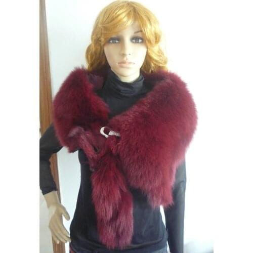Free shipping women fashion Winter fur shawls, scarves, Big full leather fur fox fur cape fur collar muffler scarf multicolor