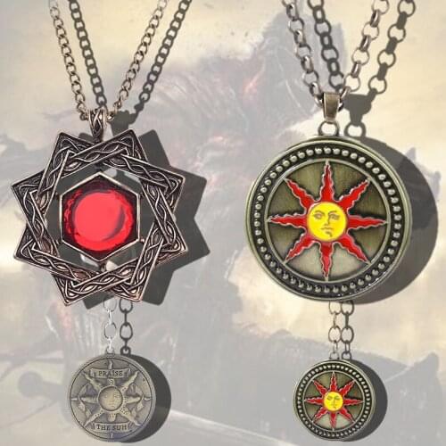Dark Souls Ⅲ Necklace Keychain Stainless Steel Jewelry Mens Chain Car Keychain Hot Game Steam Game For Boy Frend Birthday Gift