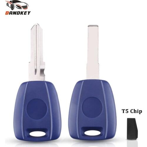 Dandkey 10pcs Car Styling Key Shell SIP22 GT15R Blade For Fiat Punto Stilo Bravo Doblo Panda Scudo T5 Chip Case Transpond Key