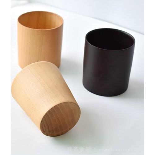 Handmade Wooden Tea Drinking Cup Milk Beer Coffee Mug Wood cup