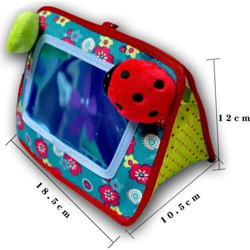 Baby Plush Crib And Floor Mirror Toy Kids Toddler Activity Educational Toys