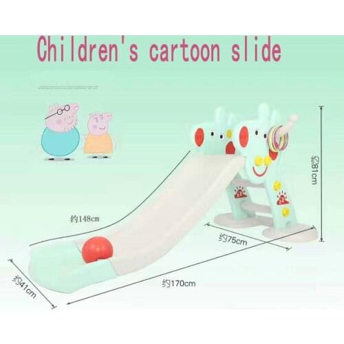 Children slide Childrens home indoor birthday toys with widening, lengthening, thickening and folding a small slide