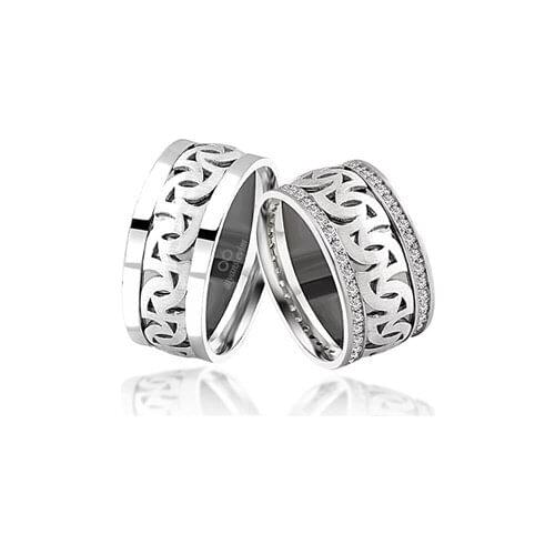 New Design Double Silver Wedding Ring