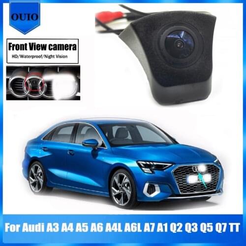 HD Car Front View camera For Audi A3 A4 A5 A6 A4L A6L A7 A1 Q2 Q3 Q5 Q7 TT HD waterproof Parking LOGO Camera Night Vision Camera