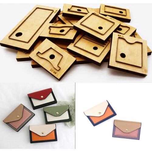 Herramientas para cuero leather fabric cutter envelope wallet card holder coin bag knife mould cutting dies hand punch tool set