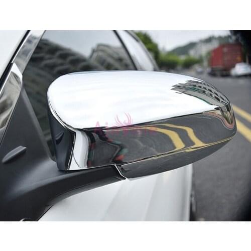 Chrome Car Styling Door Mirror Cover Overlay Highlight Silver Color Frame Panel 2014 2015 2016 2017 For Toyota Vios Accessories