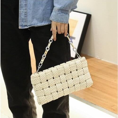 Famous Brand Famous Plait Womens Crossbody Bag Retro Simple Messenger Bag Small Square