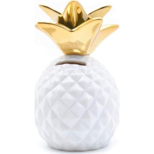 Pineapple Coin Piggy Bank Decorative Ceramic Pineapples Shaped Save Money Cans Cute Money Boxes for Pineapple Theme Party Decor