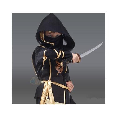 Hot Sale Boy Japanese ninja Dress Kids Fantasy Comics Movie Carnival Party Halloween Cosplay Costumes