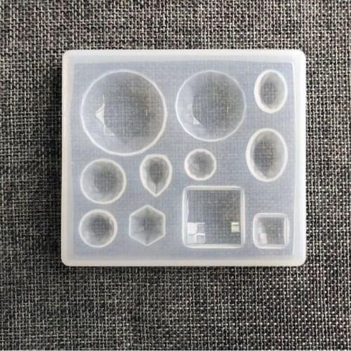 Water Drop Square Gemstone Pendant Earring Mould L006