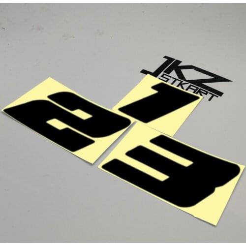 JKZ STKART Vinyl Die Cut Racing Number Sticker For Car Motor Bike Truck Laptop Helmet