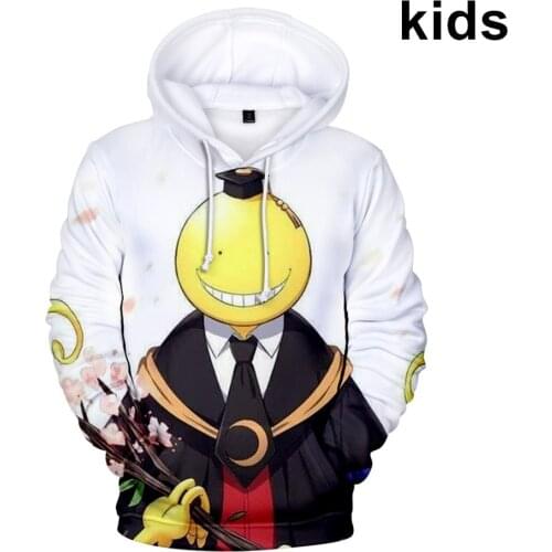 3 To 14 Years Anime Assassination Classroom KoroSensei Clothing Kids Boys Girls Hoodies Sweatshirt Outerwear Children Jacket