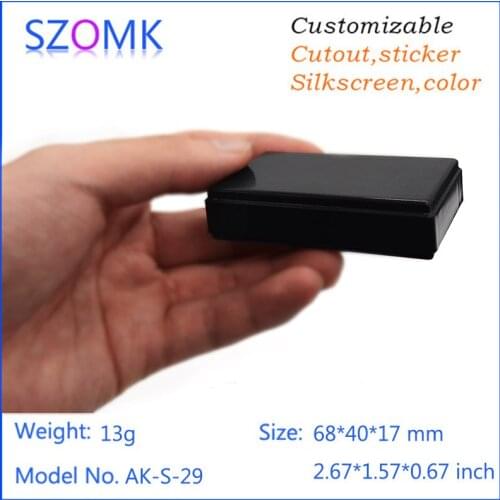 2 pcs, small plastic enclosure instrument enclosure box for pcb 68*40*17mm szomk plastic project box diy electronics box