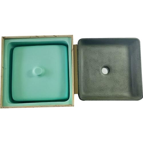 PRZY Silicone Concrete Sink Mold Wash Basin Cement Pool Molds Square Bathroom Kitchen sink Moulds for Home Decoration SN0114