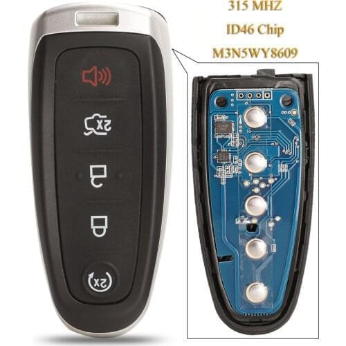 Kutery 5 Buttons Remote Key Fob M3N5WY8609 315Mhz ID46 For Ford Edge Escape Explore Expedition Flex Focus Taurus
