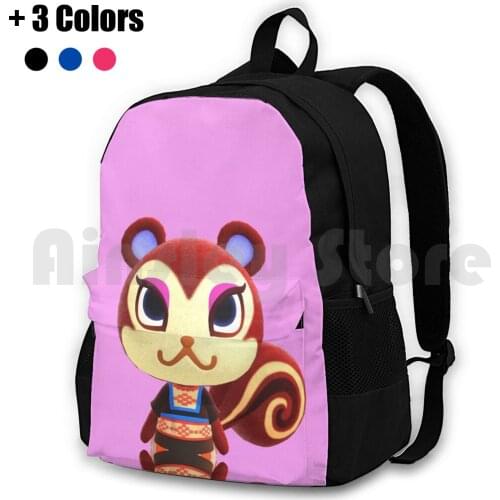 Pecan Outdoor Hiking Backpack Riding Climbing Sports Bag Animal Squirrel Squirrels New Leaf New Horizons Acnl Acnh Animal New