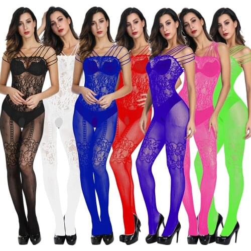 Sexy Lingerie Women Teddies Bodysuits Hot Erotic Body Suit Plus Size Mesh Open Crotch Porno Bodystocking Fishnet Sex Underwear