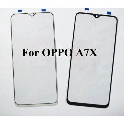 For OPPO A7X Glass Lens touchscreen Touch screen Outer Screen For OPPO A7 X OPPOA7X Glass Cover without flex For OPPO A 7X