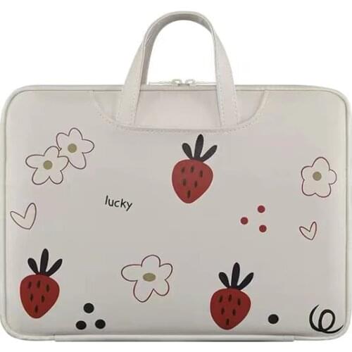 Laptop Handbag For Xiaomi Huawei Apple macbook 13.3/14/15/15.6 Cute Female Portable Fashion Gift Mouse Pad Leather Waterproof