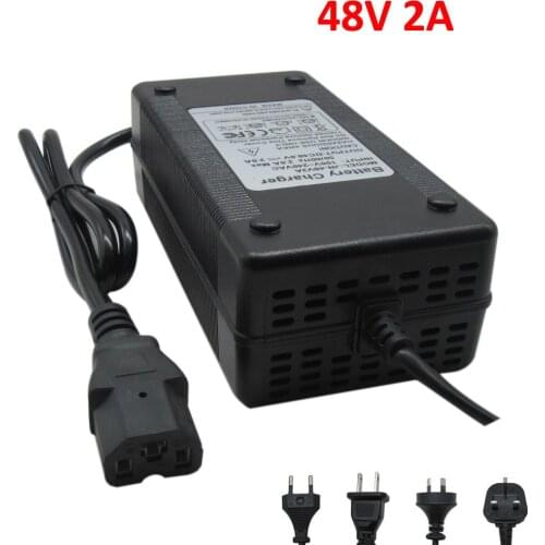 48V Lead acid battery charger Output 48V 2A 3PIN PC IEC connector For 57.6V Lead-acid scooter battery with fan