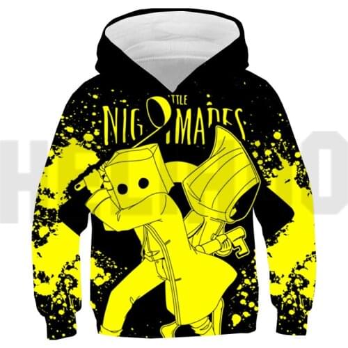 Anime Oversize Sweatshirt Coat Game Unisex Pullover Kids Little Nightmares 2 Hoodie Men 3D Streetwear Children Harajuku Clothes