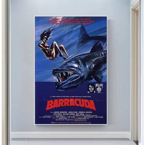 V0863 Barracuda Vintage Classic Movie Wall Silk Cloth HD Poster Art Home Decoration Gift