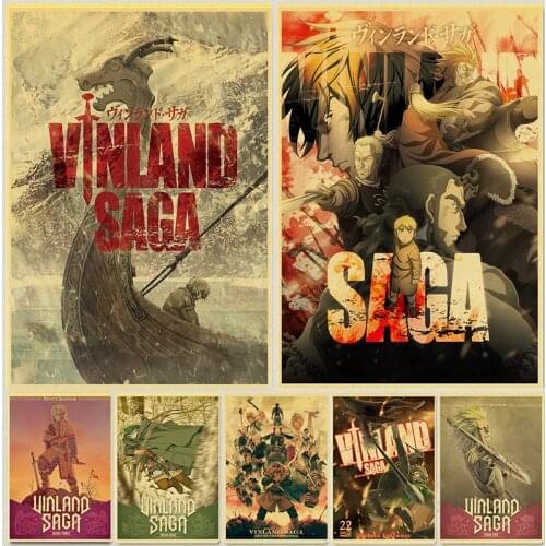 Vinland Saga Anime Manga Retro Poster Kraft Paper Prints Home Room Decor Vintage Painting Wall Stickers