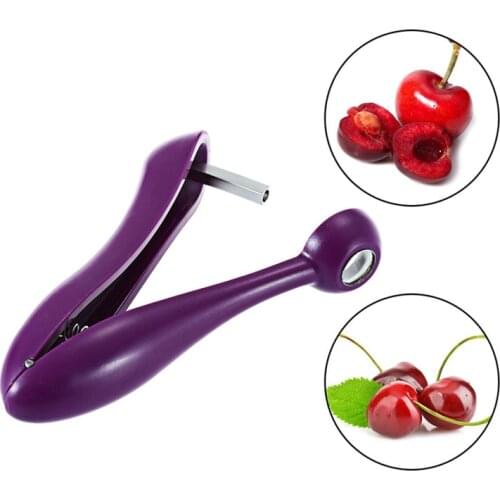 Cherries Pitter Plastic Fruits Tools Fast Cherry Seed Removers Stainless Steel Cherry Gadgets Useful Kitchen Tools