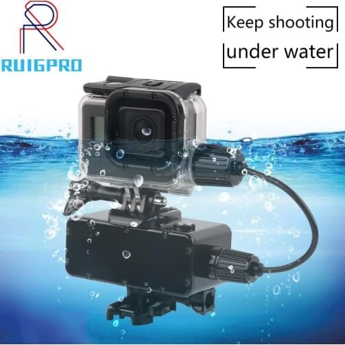 Waterproof power bank+ Diving Protection Housing Case Charging For GoPro Hero 7 6 5 4 3 black Underwater Battery Shooting Set