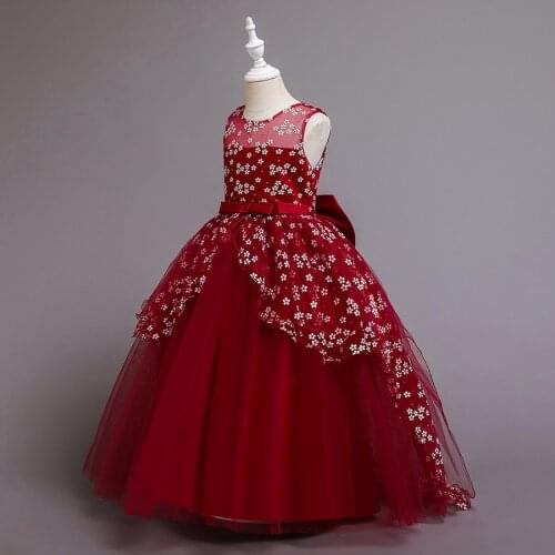 Embroidered Tuxedo Clothing for girls Princess Party Dress 2021 new wedding dress communion party dress girl Princess