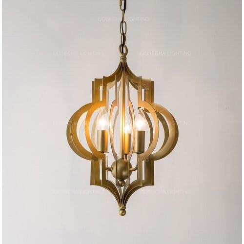 Gold pendant lamp indoor bedroom light loft modern hanging light fixture in kitchen dining foyer home decorative 3 light CE ROHS