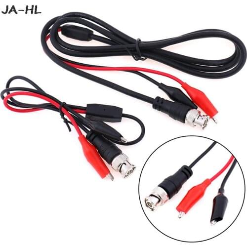 0.5m 1.5m Digital Oscilloscope Probe Bnc Test Leads Bnc Q9 Male To Dual Alligator Clips
