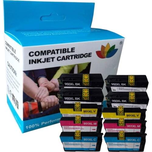 10pk Printer ink Cartridge Compatible for HP 950 951 XL hp950 hp951 for hp OfficeJet Pro Pro 8620 8100 8625 8630 8600e 8600plus