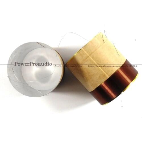 2PCS 44.5 Bass Voice Coil Round Copper Two Layers White Aluminum Diameter 44.5mm Woofer Speaker Voice Coil Accessorie