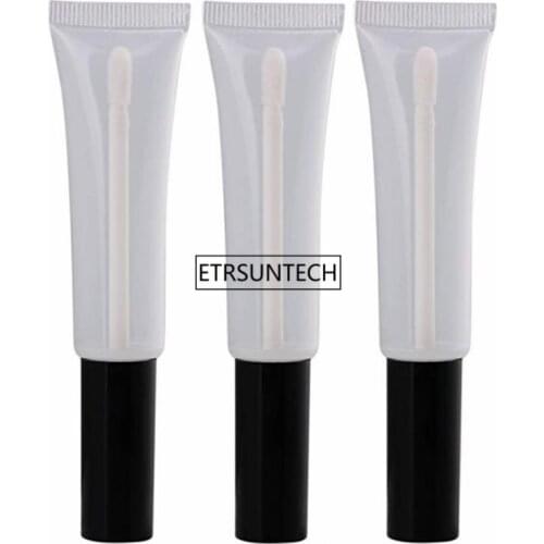 200pcs Makeup Empty Tubes Lip Gloss Clear Cosmetic Containers 15ml Empty Plastic Clear Lip Tubes Containers F2578