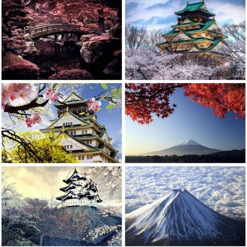 5D DIY Diamond Painting Mount Fuji natural scenery Full Drill Embroidery Cross Stitch Mosaic Home Decor Mosaic Craft Kits Gifts