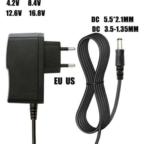 AC 100-240V DC 4.2V 8.4V 12.6V 16.8V 1A 1000MA Adapter Power Supply 4.2 8.4 12.6 16.8 V Volt charger for 18650 lithium battery