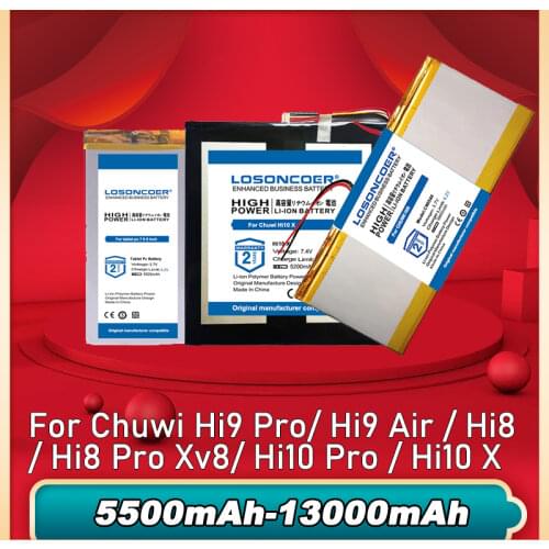 LOSONCOER 5500mAh Hi9 Pro Battery For Chuwi Hi9 Pro Tablet PC Rechargeable Accumulator Batteries