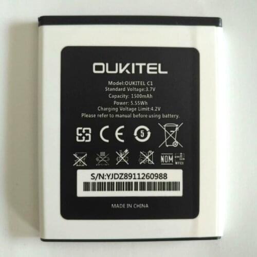 1500mAh Battery For OUKITEL c1 Mobile phone battery