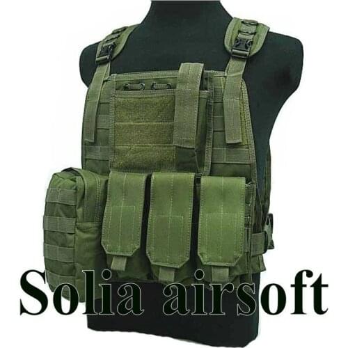 US marine assault tactical molle plate carrier hunting vest Green