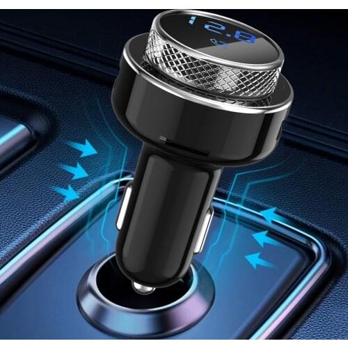 GC16 Car FM Transmitter Wireless Modulator Bluetooth Handsfree TF U Disk MP3 Player Dual USB QC3.0 Fast Charger